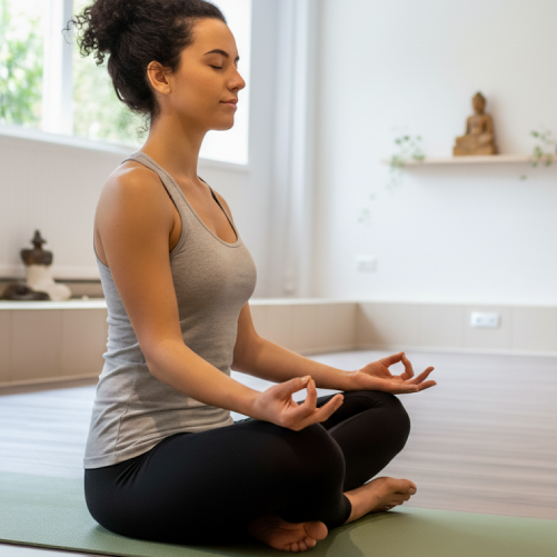 Woman meditating