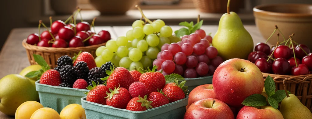 A selection of fresh fruits